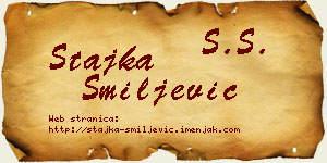 Stajka Smiljević vizit kartica
